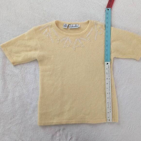 Rafaella Vintage Angora Lambswool Blend Buttercream Sweater - Picture 8 of 9